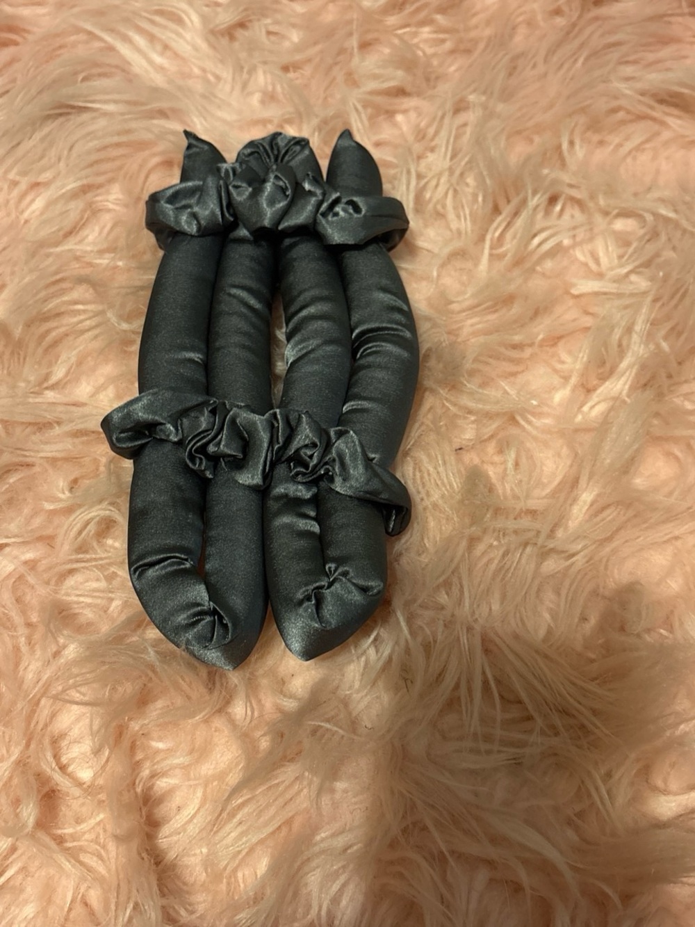 Black Satin No-Heat Hair Curlers